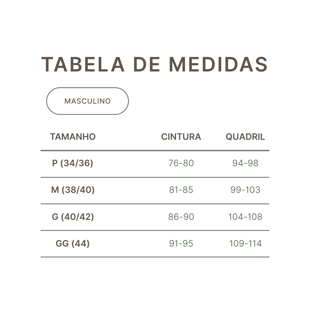 Tabela de Medidas