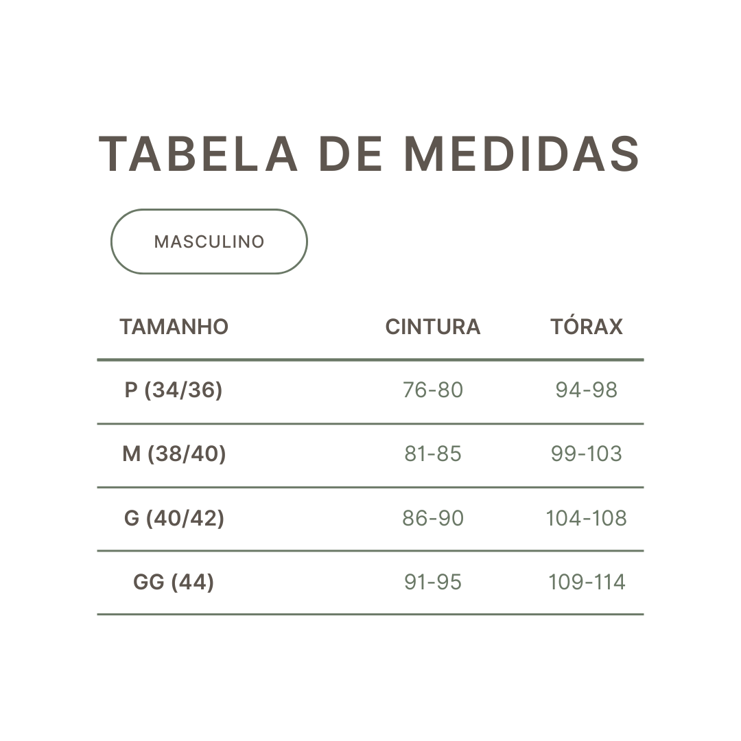 Tabela de Medidas