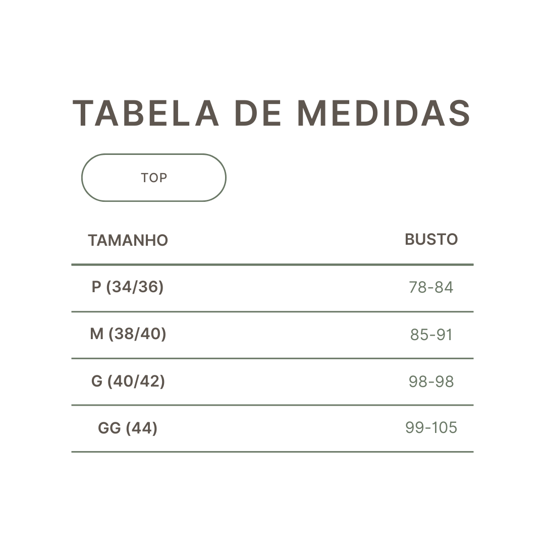 Tabela de Medidas