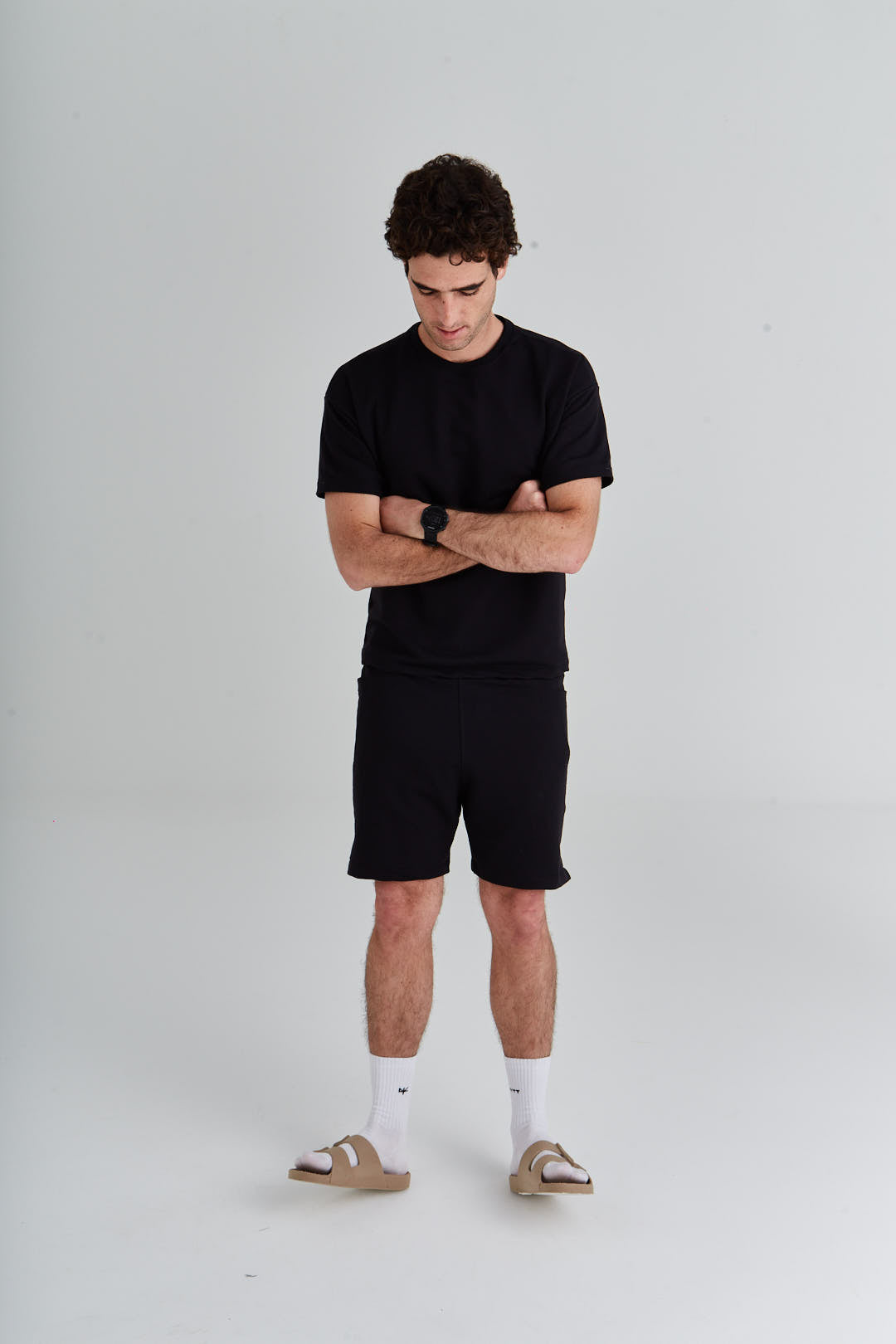 BERMUDA MOLETOM BASIC BLACK