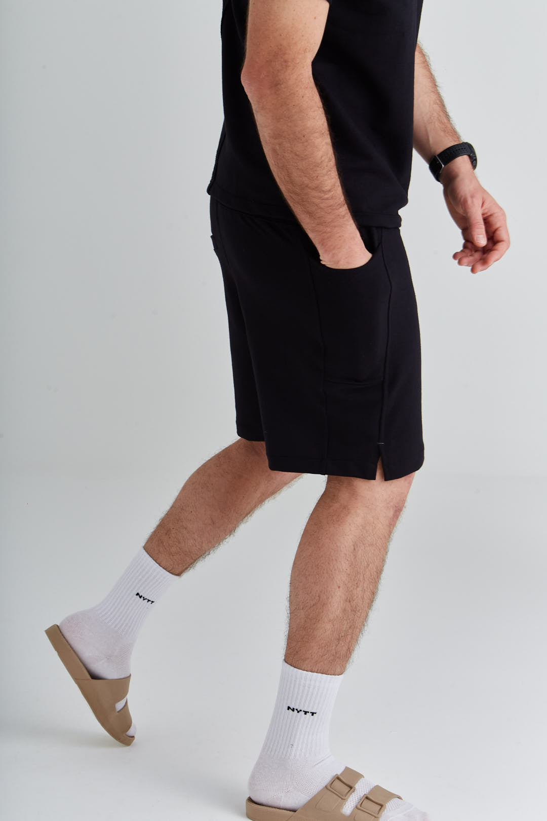 BERMUDA MOLETOM BASIC BLACK