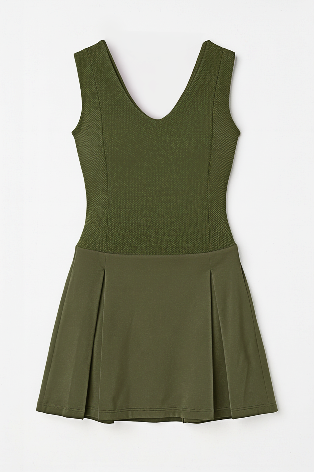 VESTIDO PLISSADO TENNIS COURT MILITAR