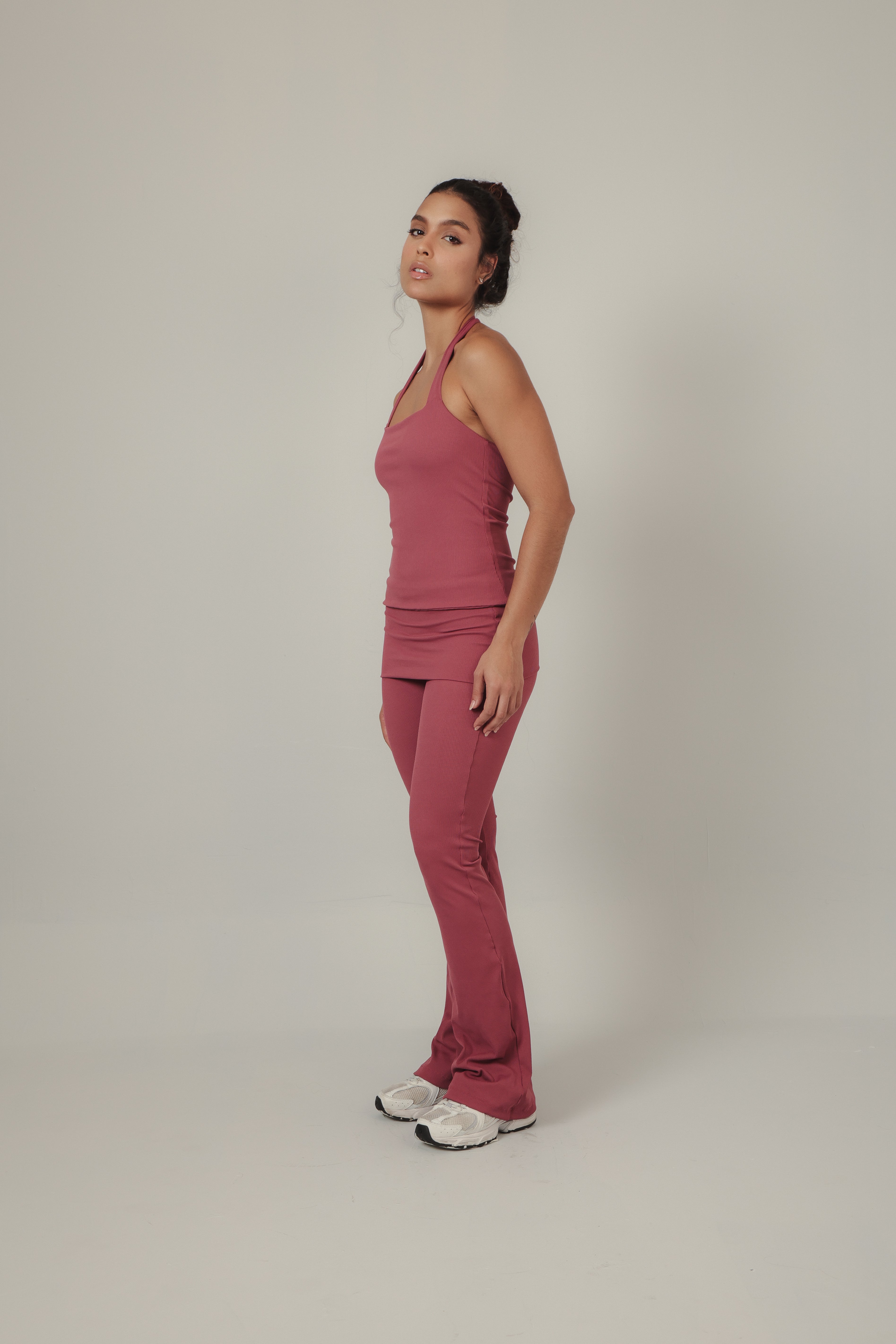 CALÇA CANELADA MALVA