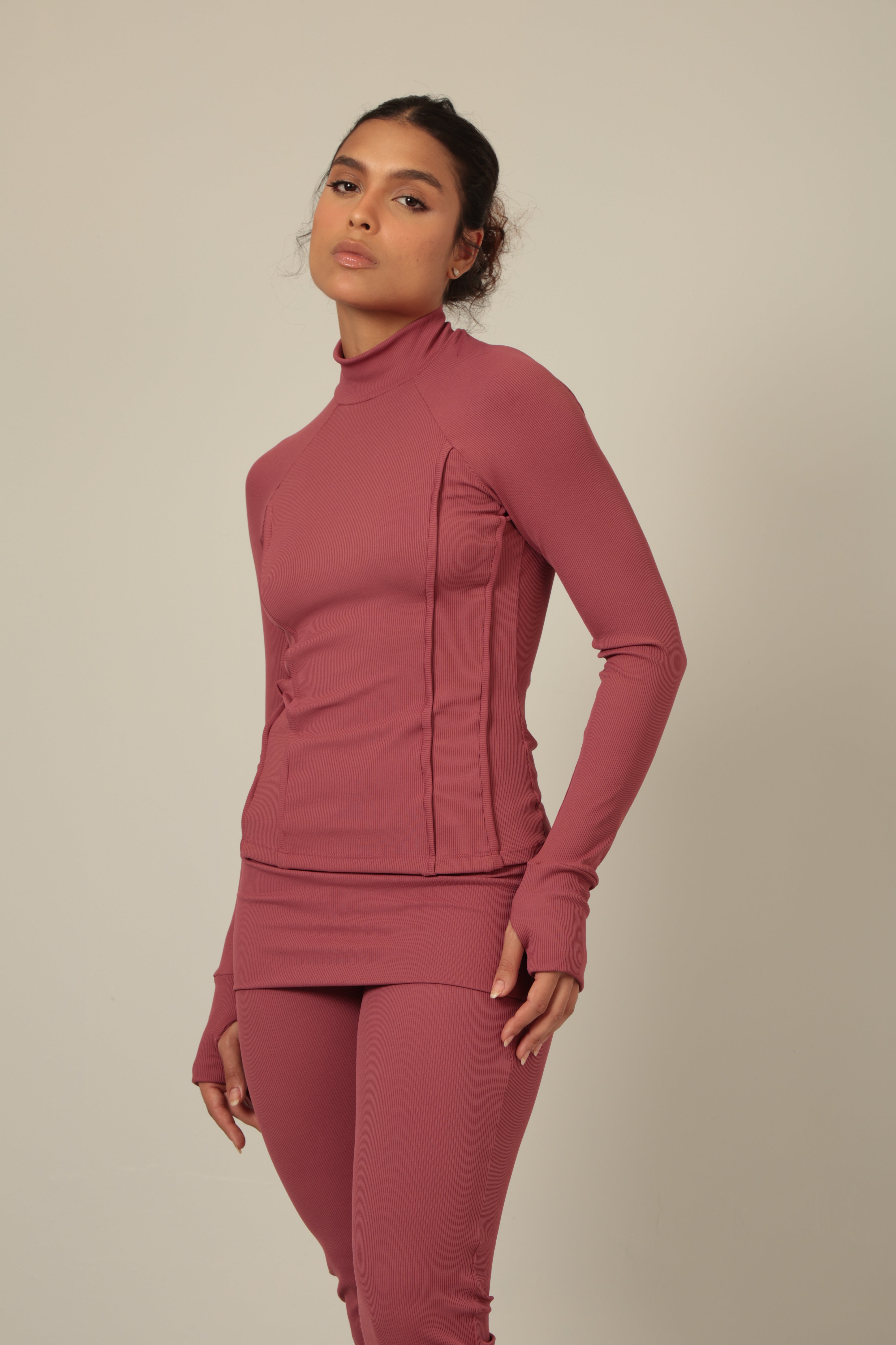 LONG SLEEVE CANELADA MALVA