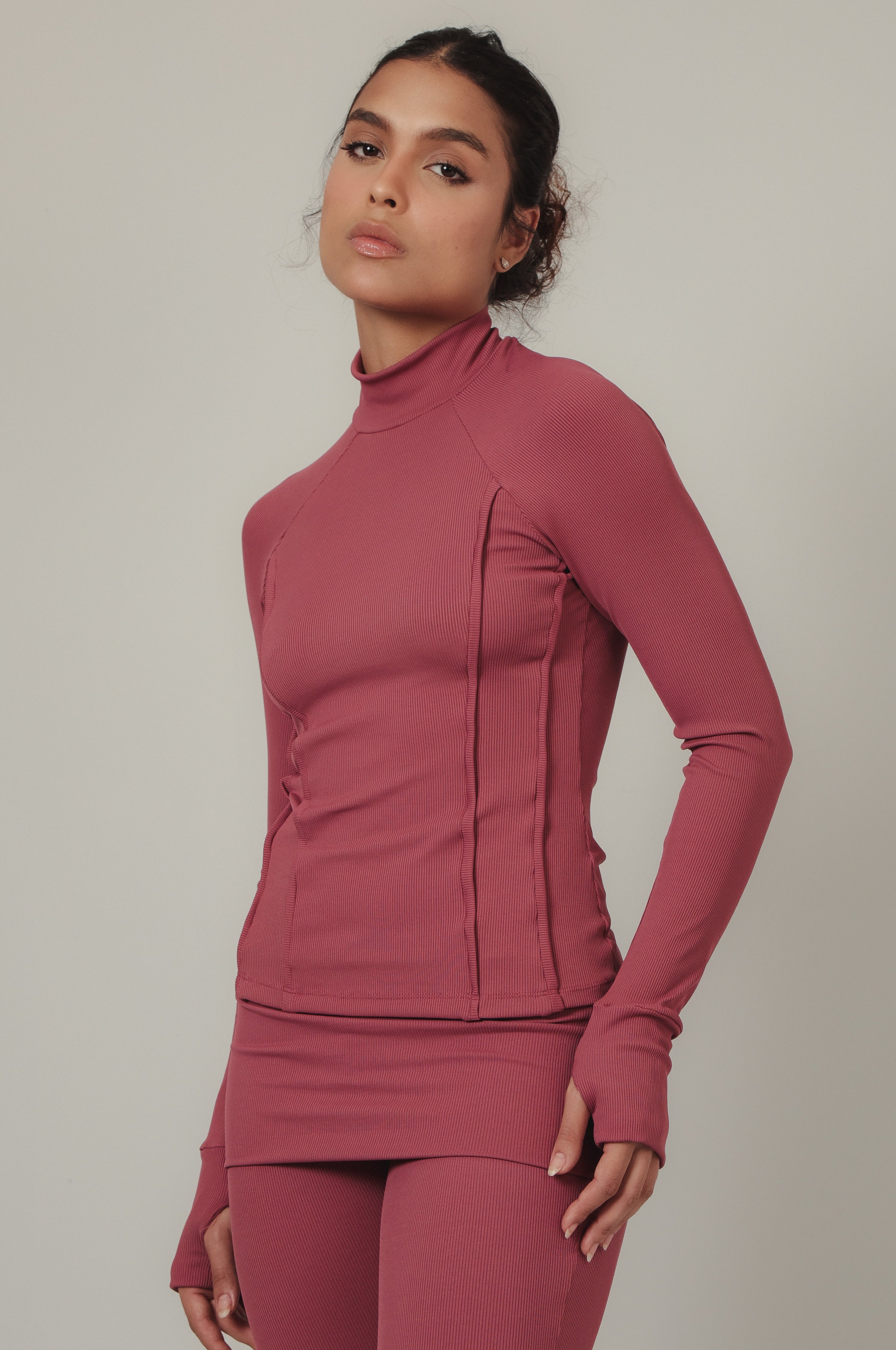 LONG SLEEVE CANELADA MALVA