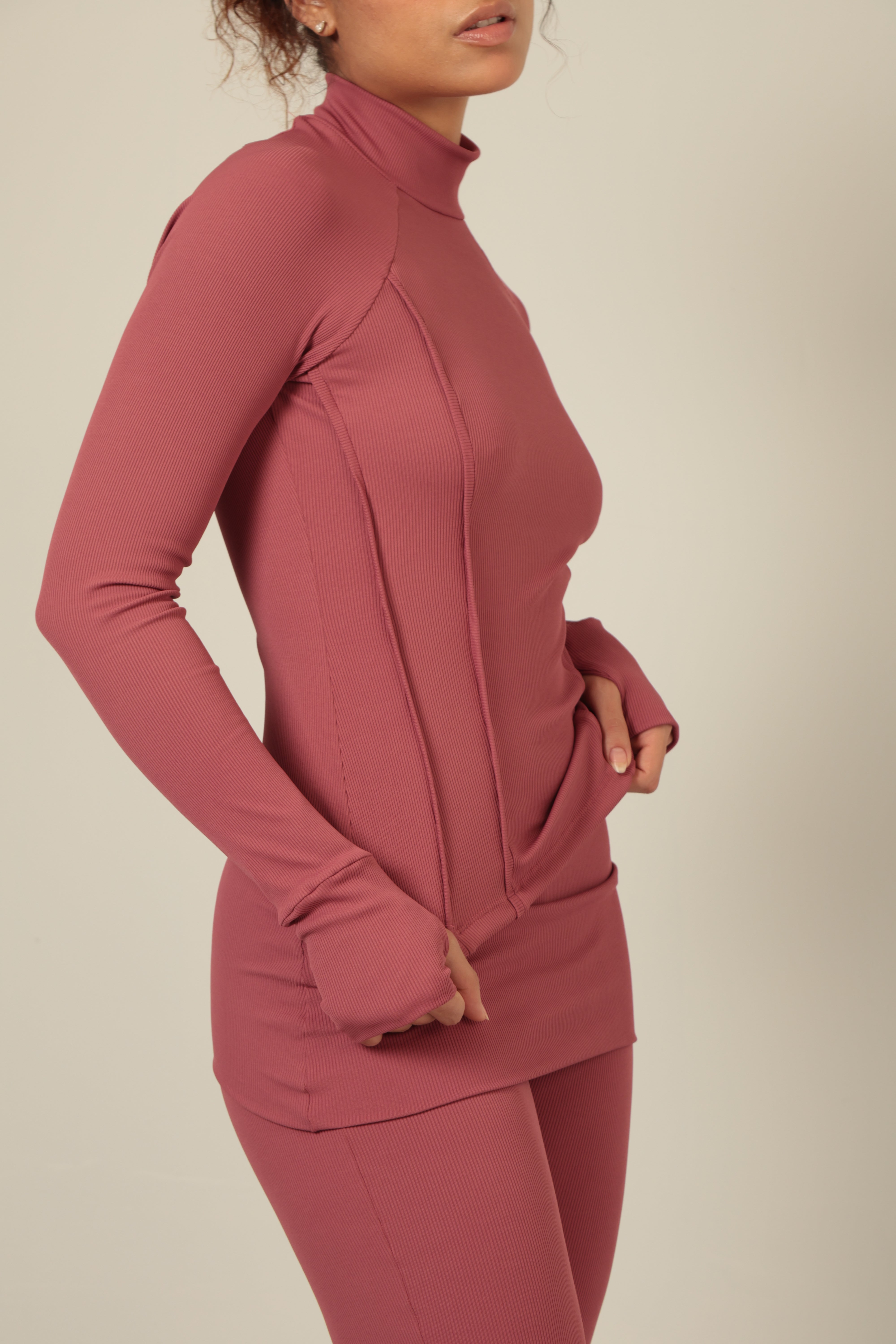 LONG SLEEVE CANELADA MALVA