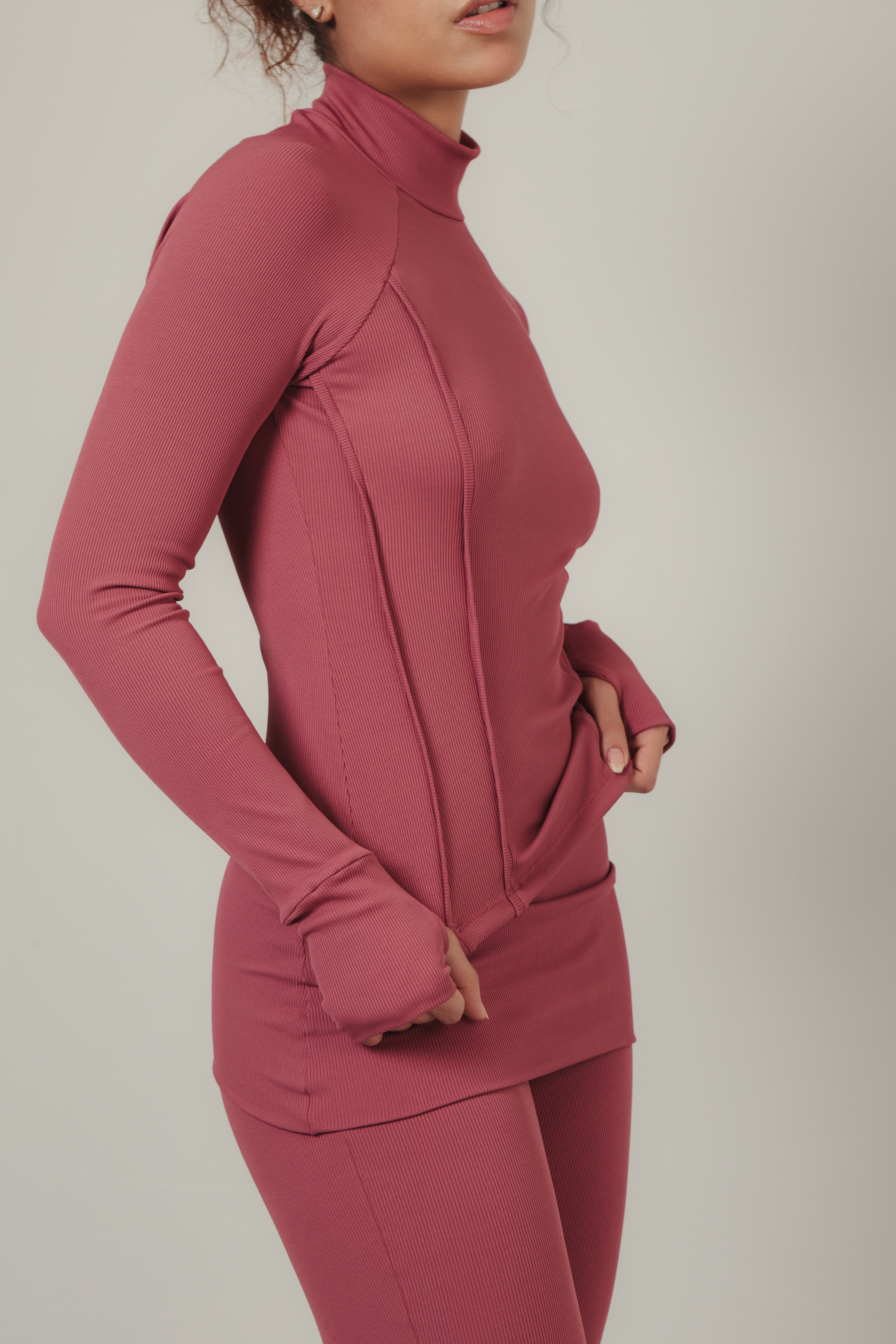 LONG SLEEVE CANELADA MALVA