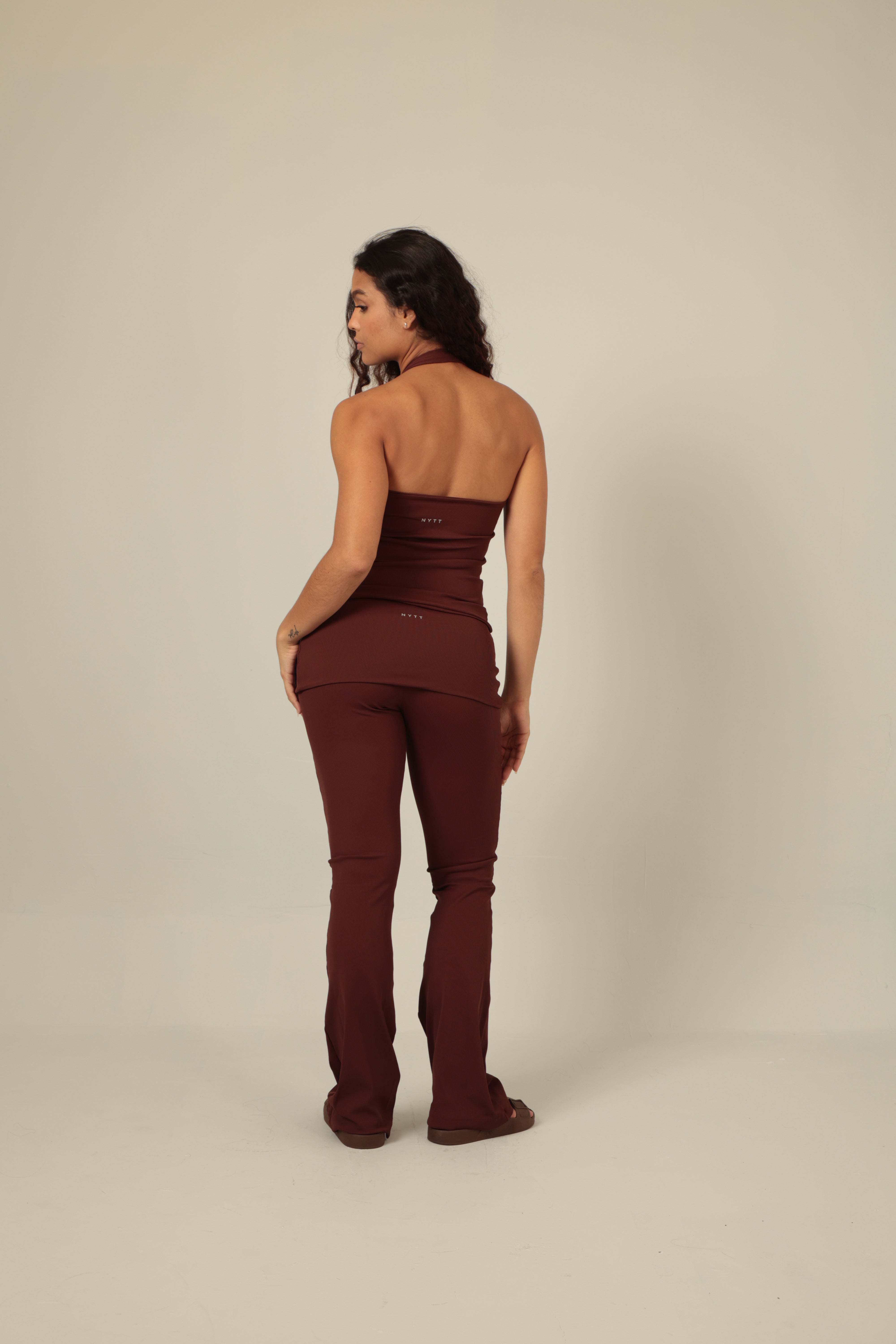 CALÇA CANELADA GANACHE