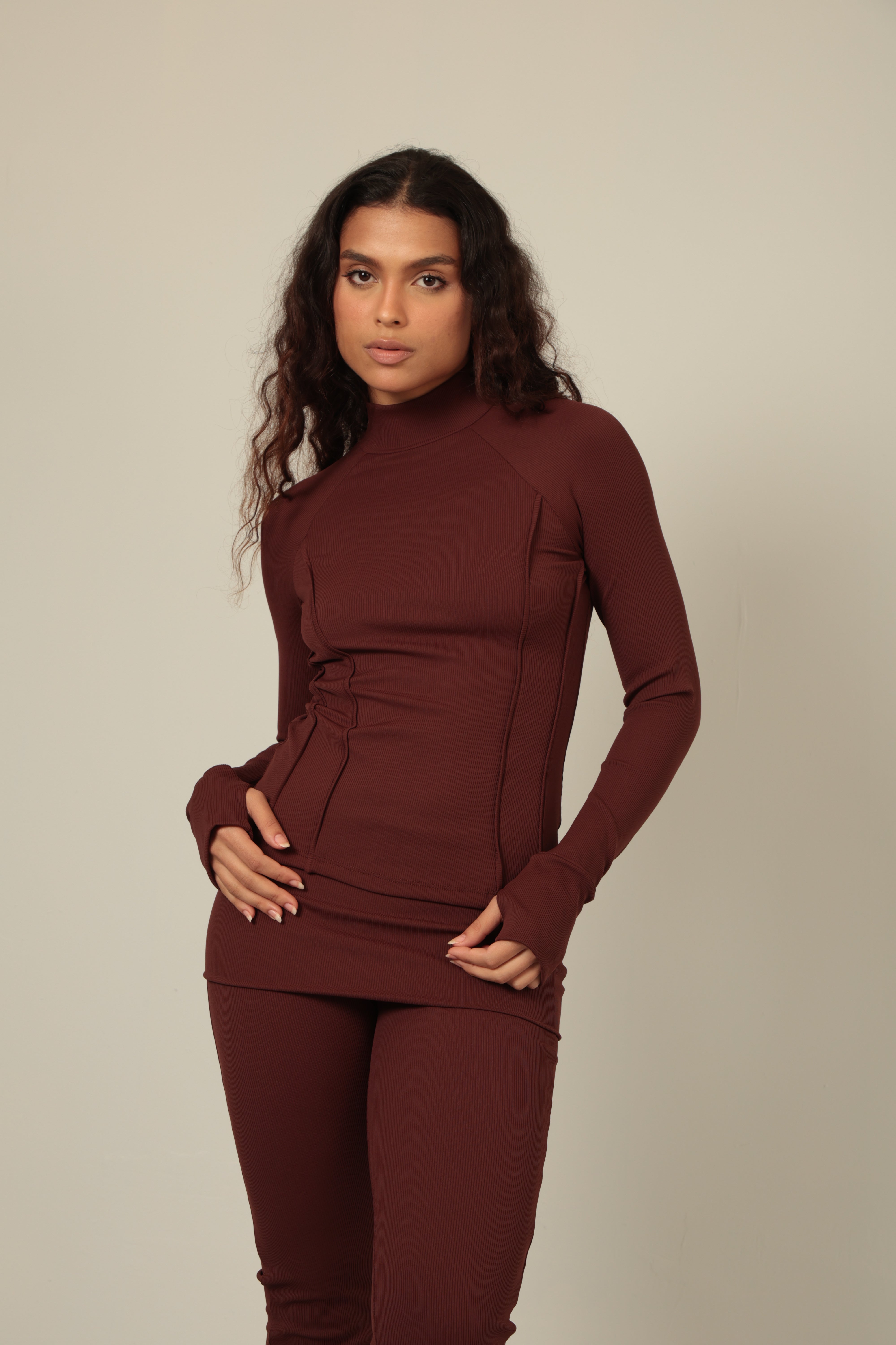 LONG SLEEVE CANELADA GANACHE