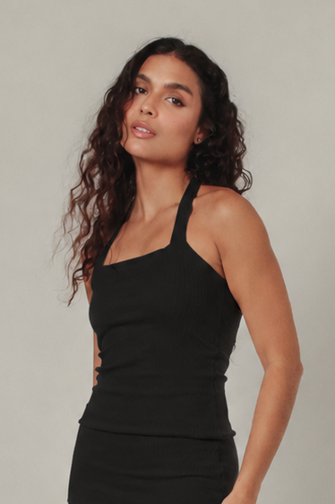 BLUSA FRENTE ÚNICA CANELADA ONYX