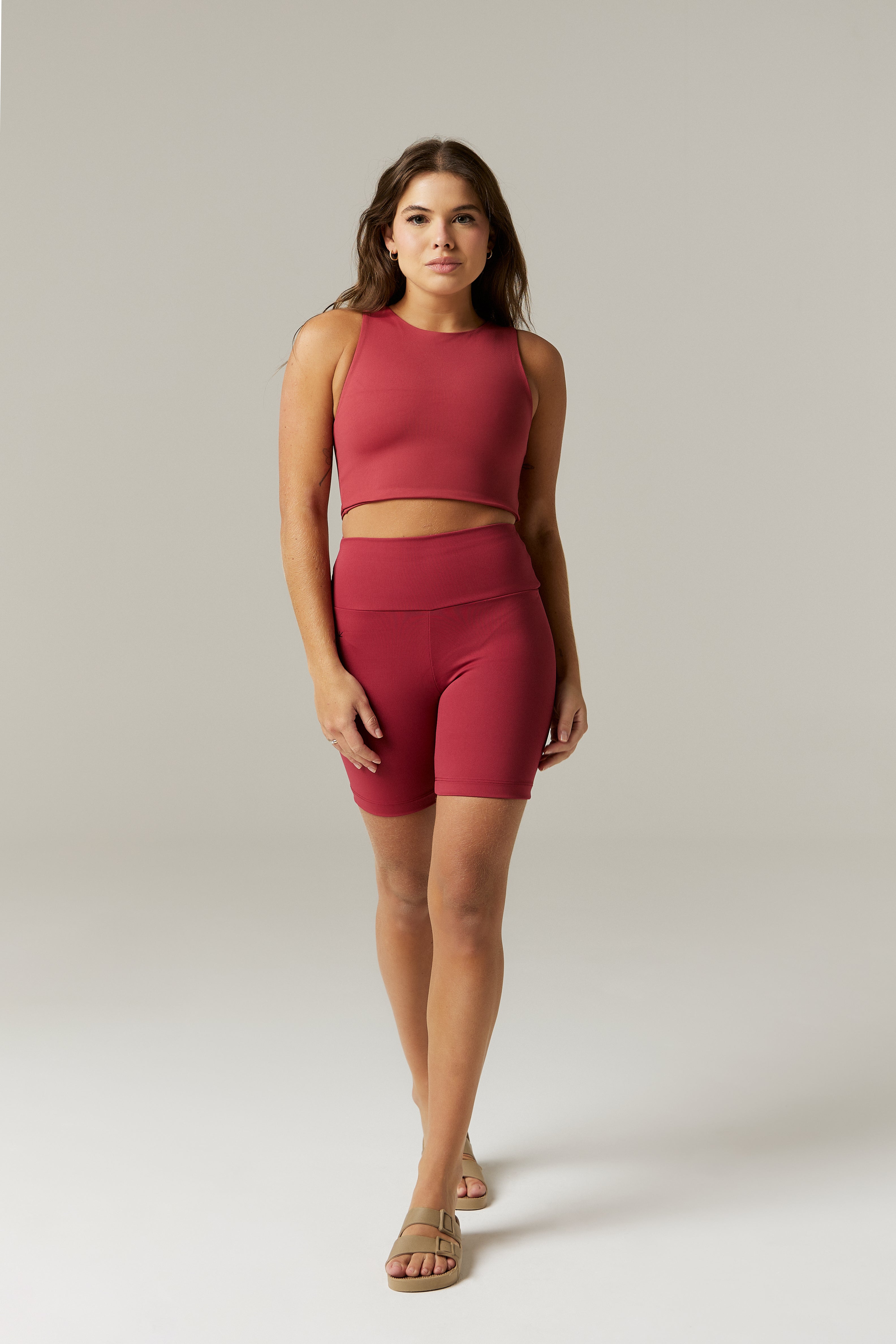 CONJUNTO CEREJA - Biker shorts + Top