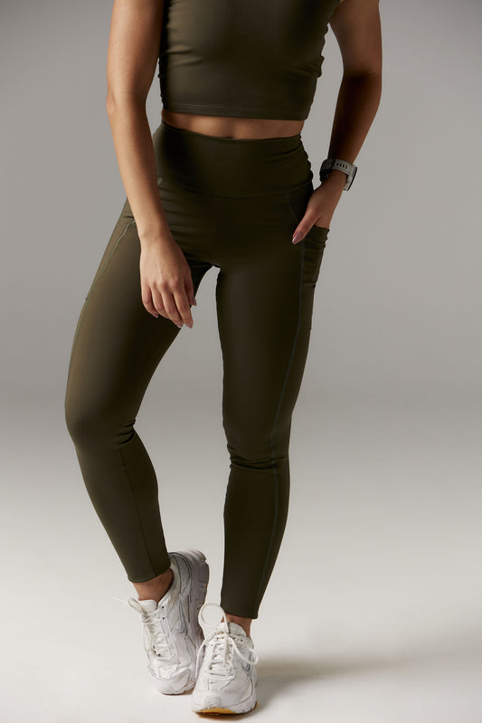 POCKET LEGGING DARK OLIVE