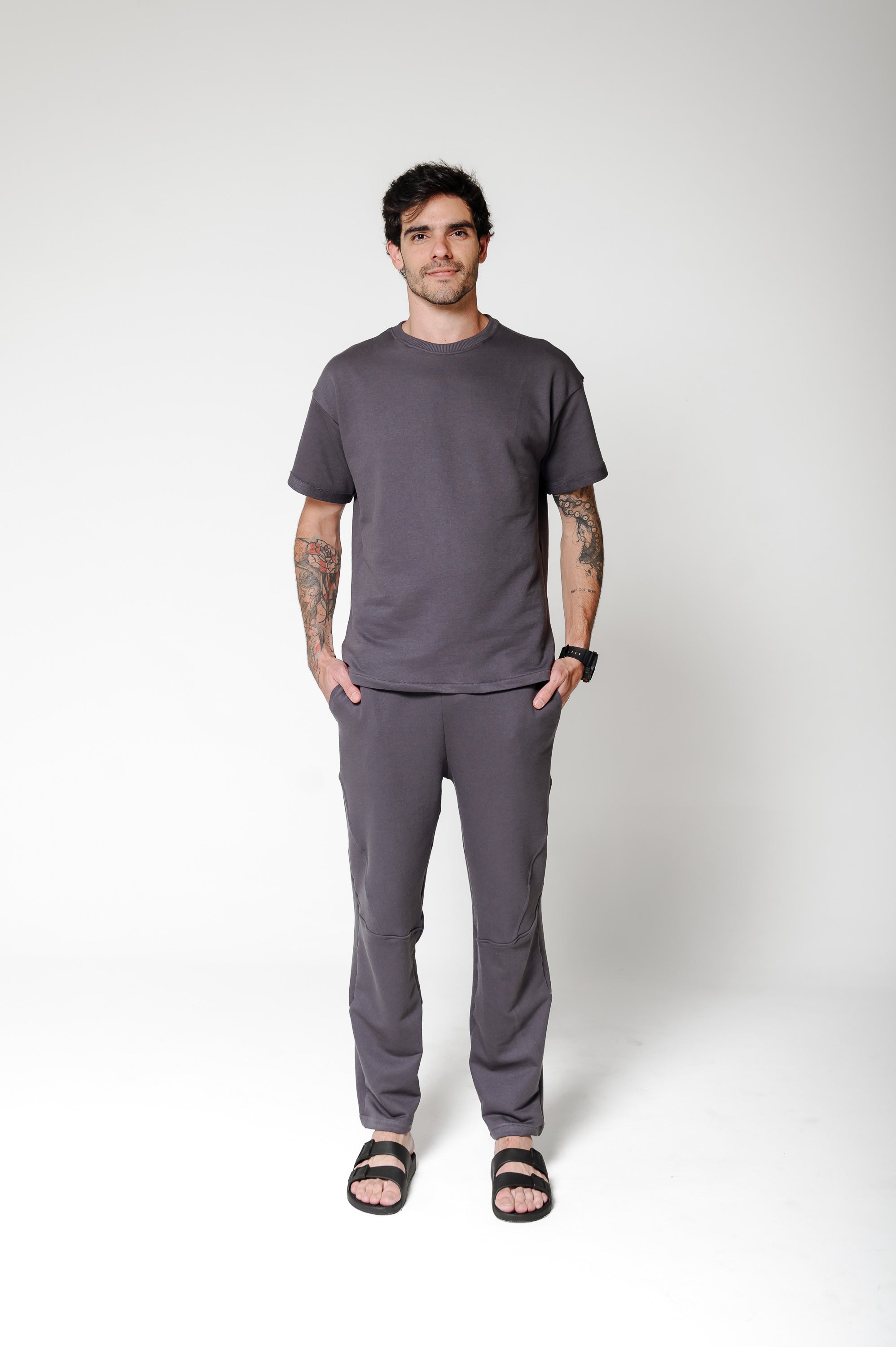 CALÇA MOLETOM BASIC CINZA