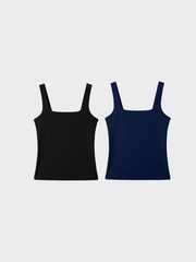 KIT TANK TOP: Black + Navy Blue