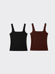 KIT TANK TOP: Black + Espresso